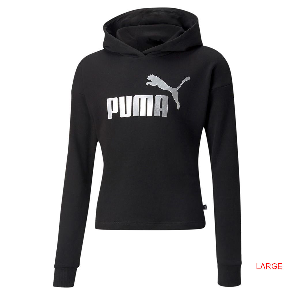 Puma ESS Logo Cropped Hoodie TR Girls