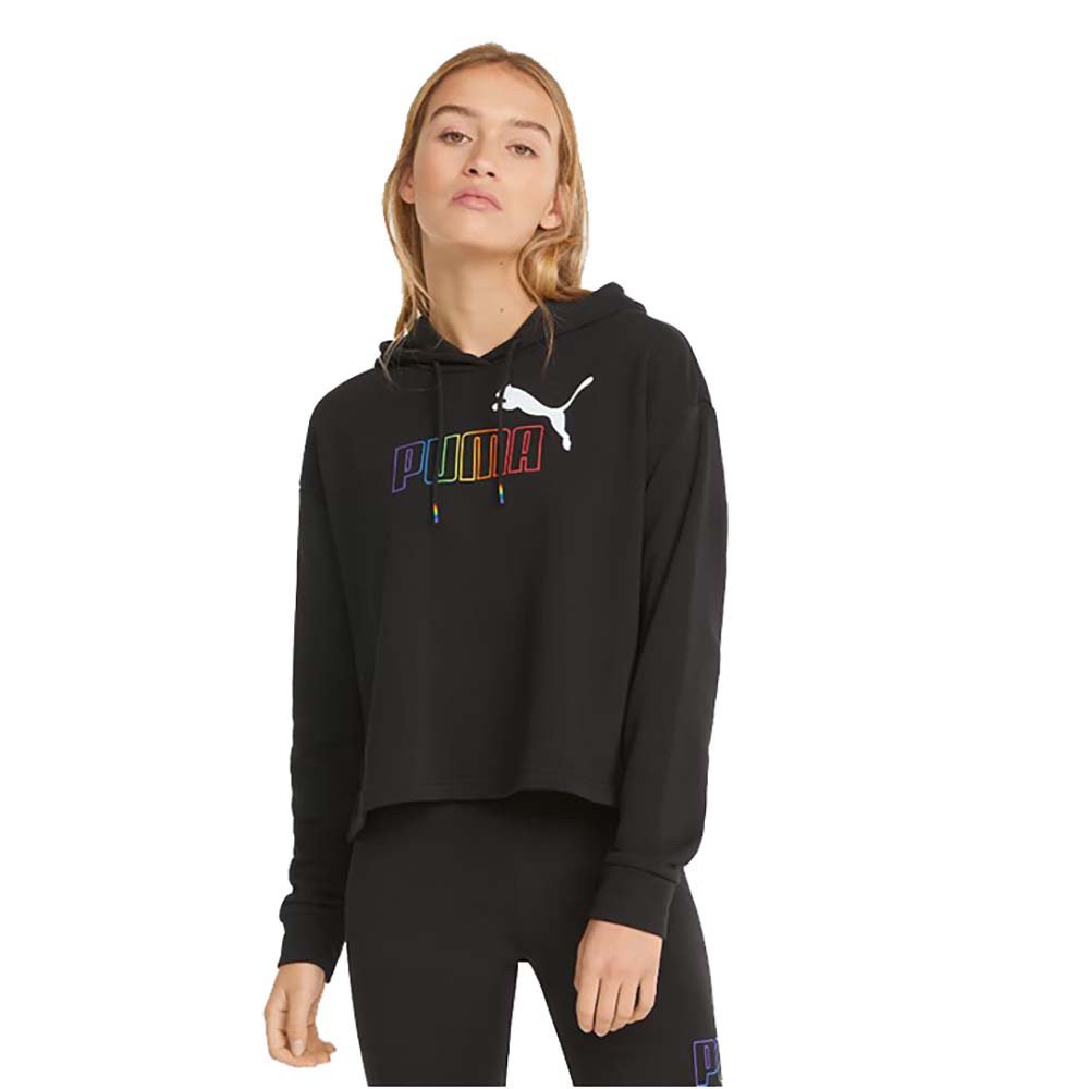 Puma ESS+ Rainbow Cropped Hoodie Womens