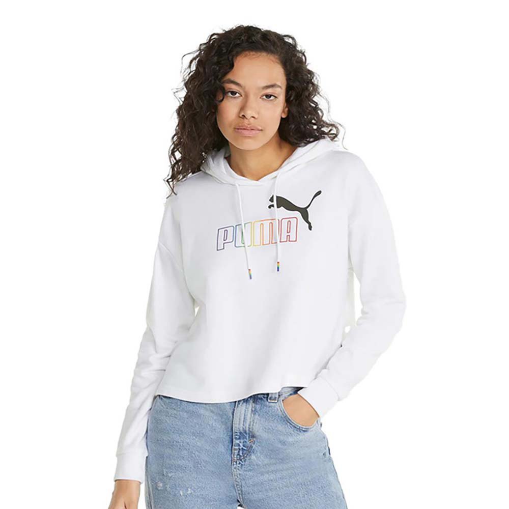 Puma ESS+ Rainbow Cropped Hoodie Womens