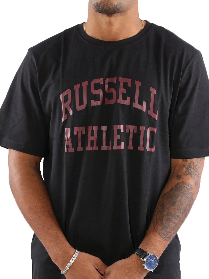 Russell Athletic Arch Logo Crew Tee Black Mens