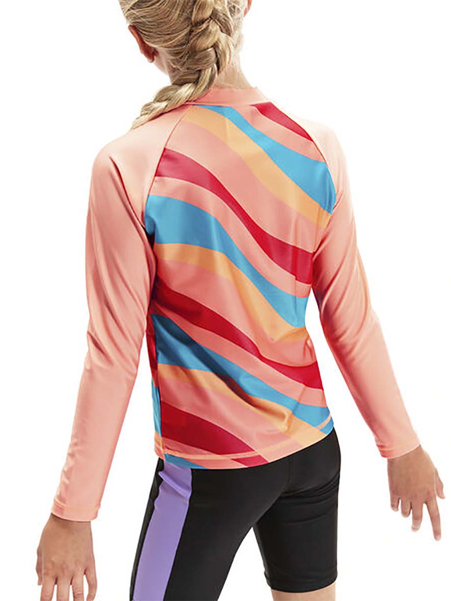 Speedo Girls Longsleeve Printed Rashie