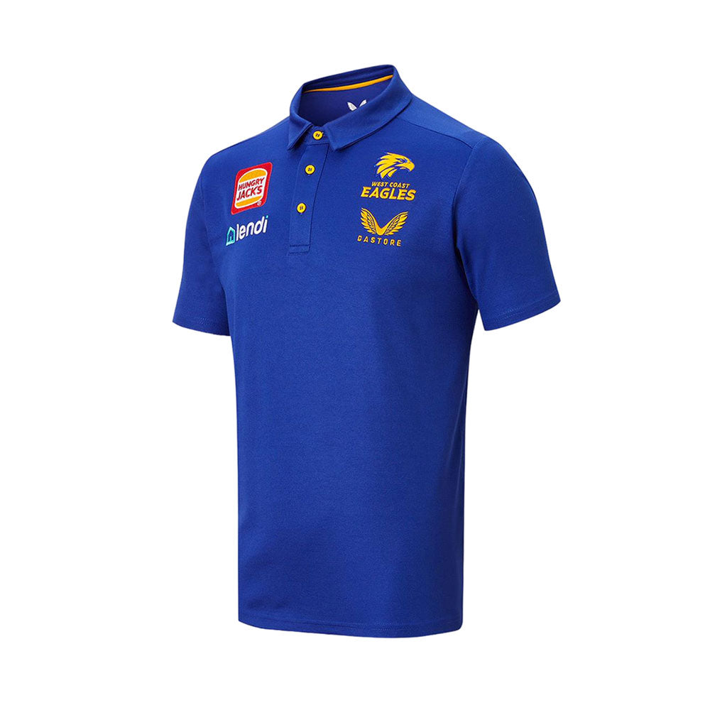 West Coast Eagles Media Polo Mens 2022