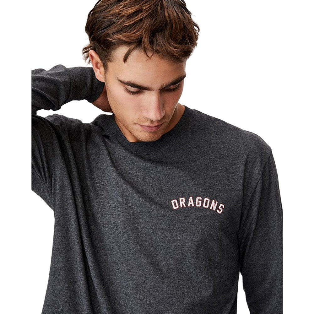 Cotton On NRL Dragons Number Long Sleeve Mens