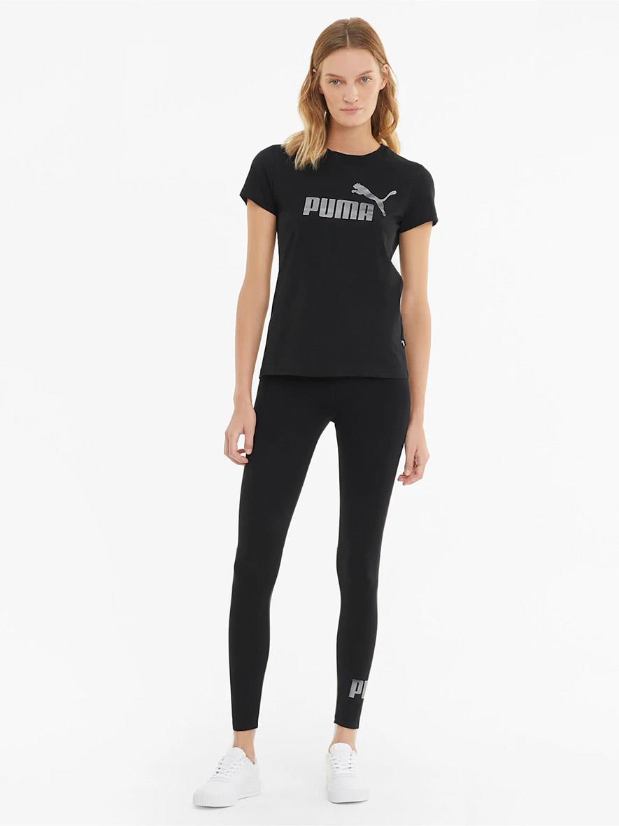 Puma Essentials+ Metallic Leggings Womens