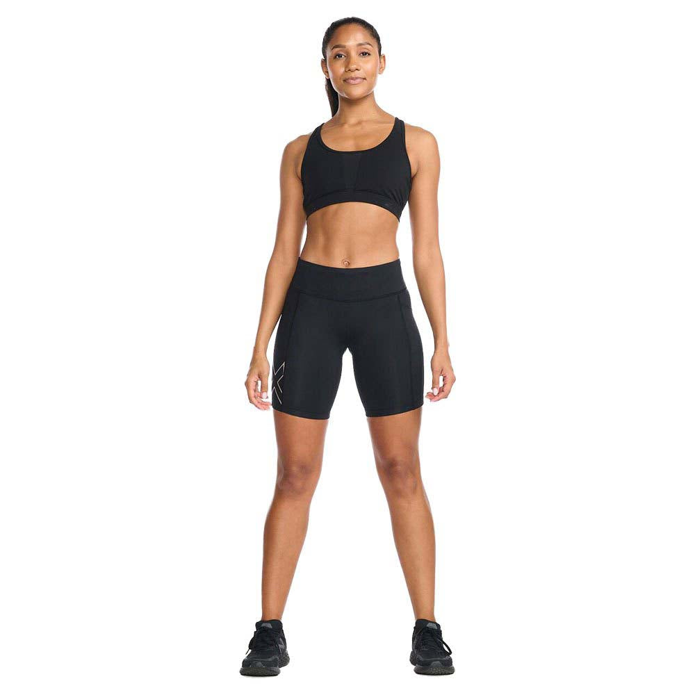 2XU Aero Mid Rise Compression 6 Inch Short Womens