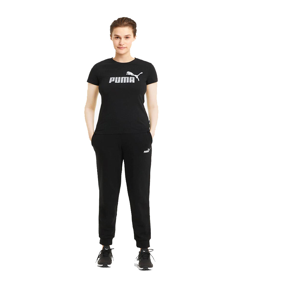 Puma Essentials+ Metallic Logo Tee Womens