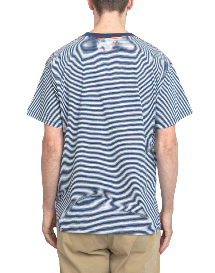 Deus Ex Machina Indigo Stripe Tee Mens