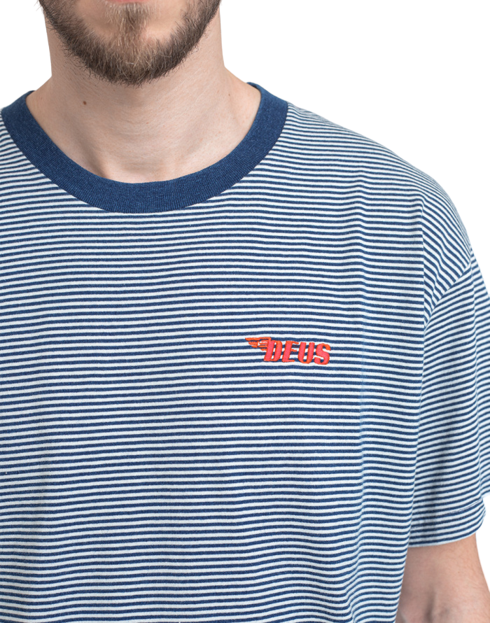 Deus Ex Machina Indigo Stripe Tee Mens