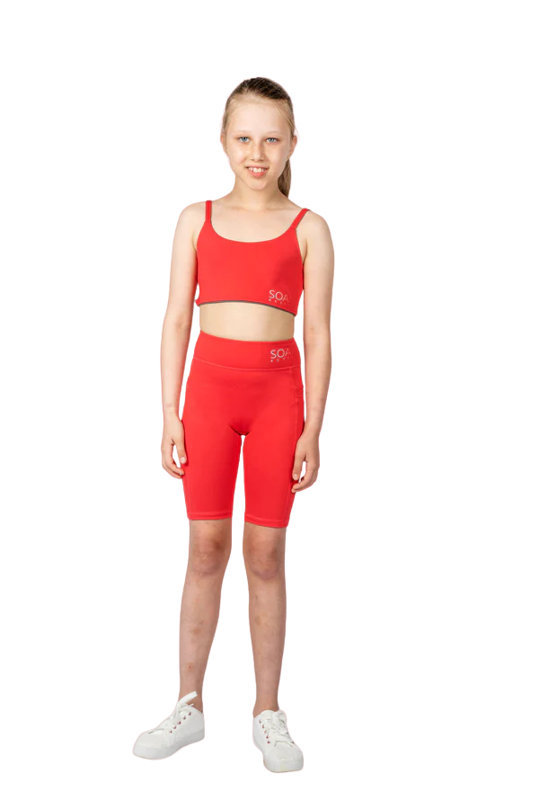 Soar Active Everyday Reversible Crop Girls