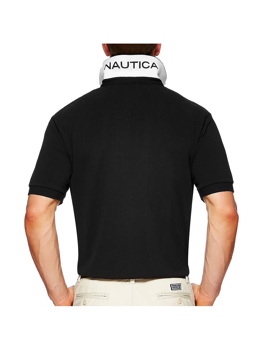 Nautica Short Sleeve Solid Anchor Polo