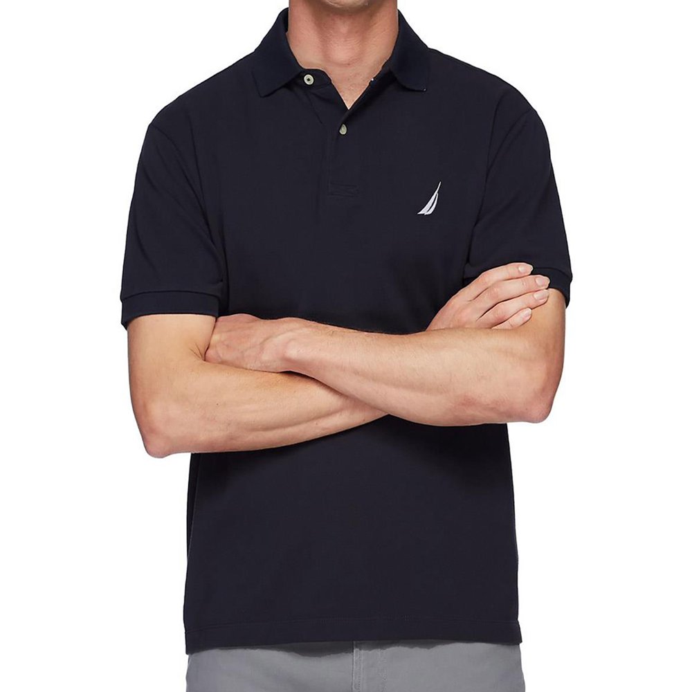 Nautica Short Sleeve Solid Anchor Polo