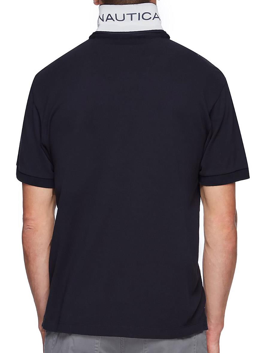 Nautica Short Sleeve Solid Anchor Polo