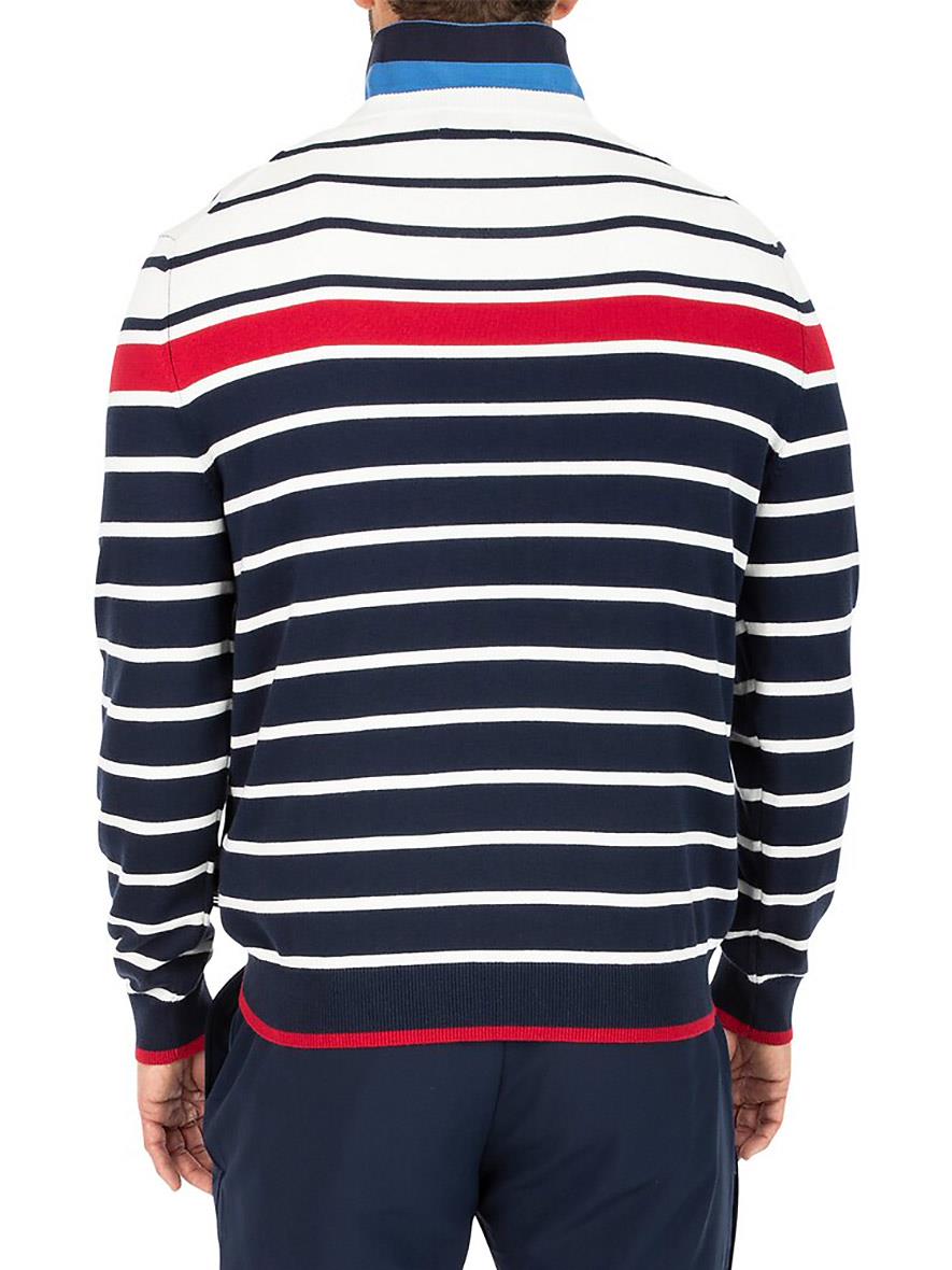 Nautica Tricoulour Striped Crew Neck Sweater Mens