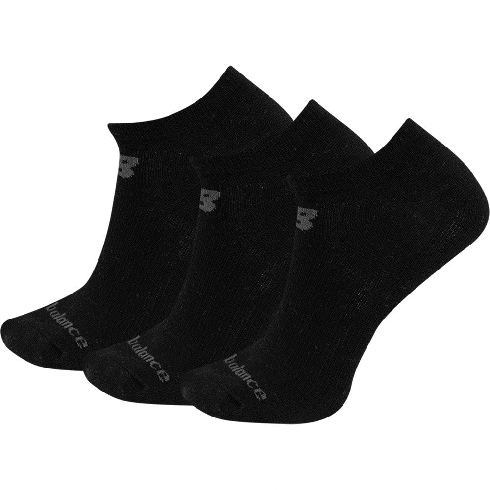 New Balance Mens No Show Trainer Socks 3-Pack Cotton