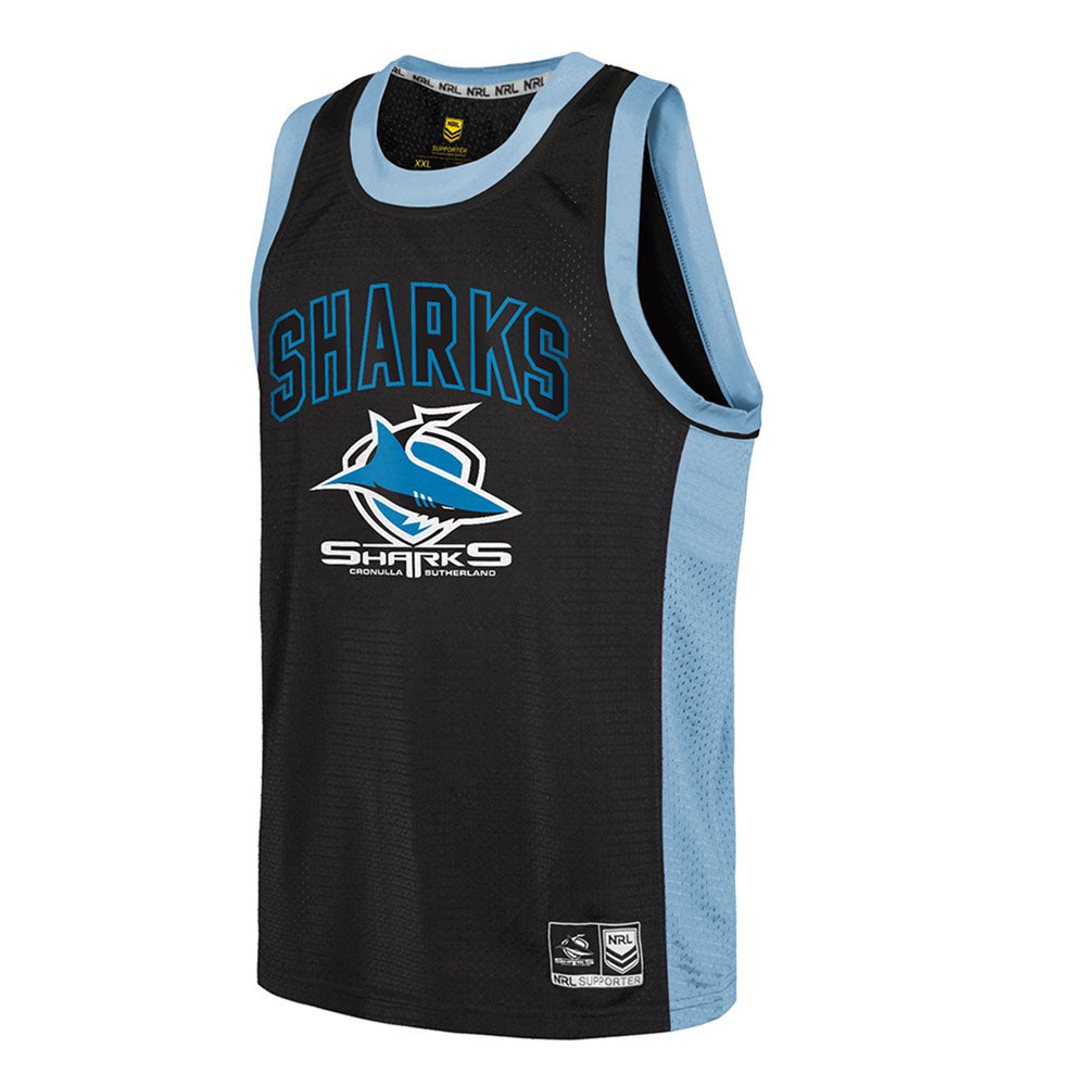 Outerstuff NRL Sharks Mesh Singlet Mens