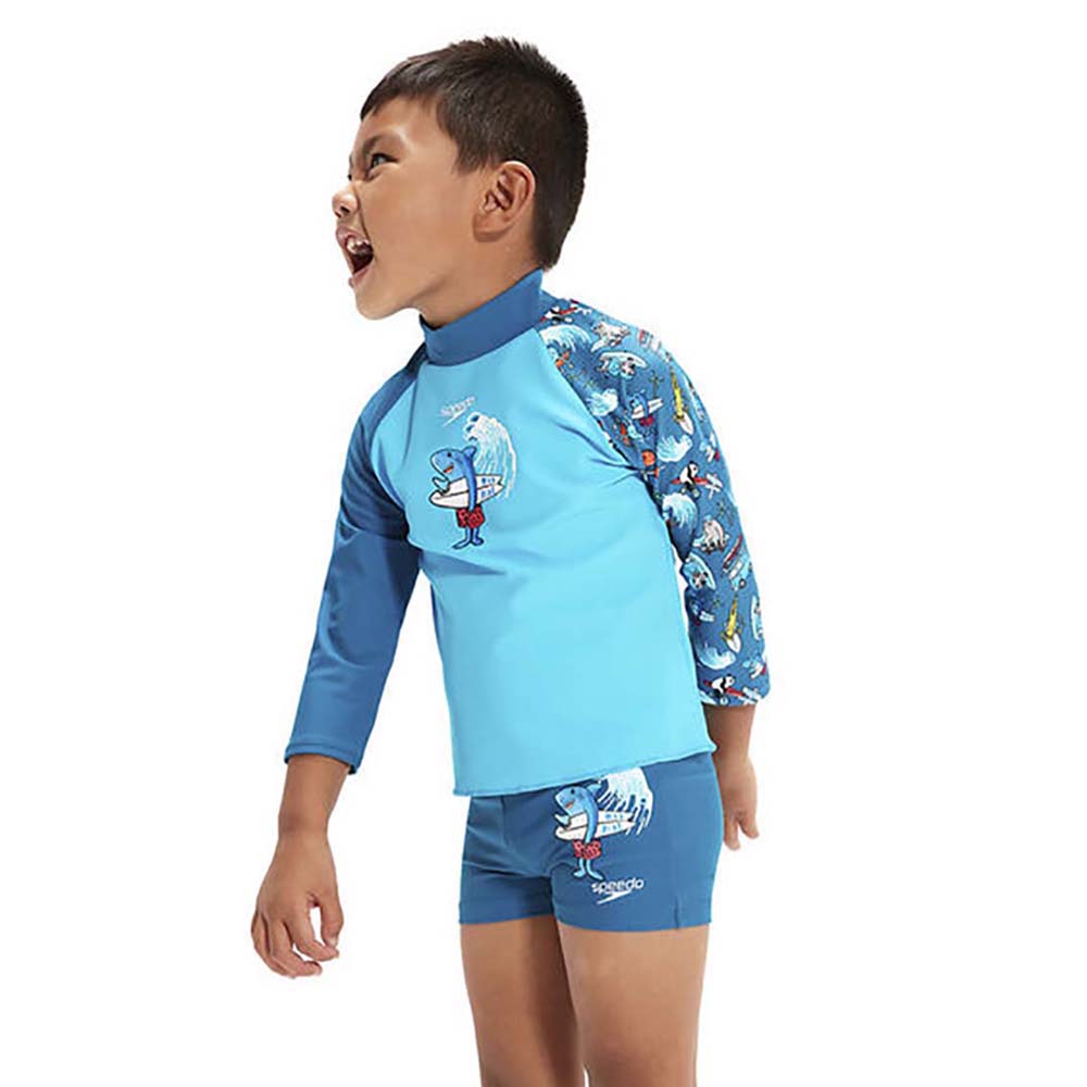 Speedo Boys Longsleeve Printed Rashtop