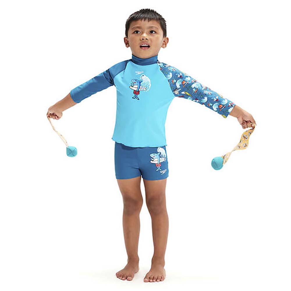 Speedo Boys Longsleeve Printed Rashtop