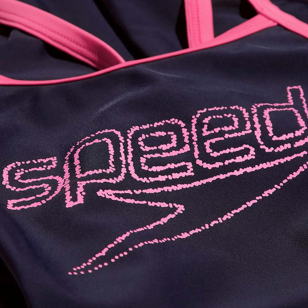 Speedo Girls Logo Thinstrap Muscleback