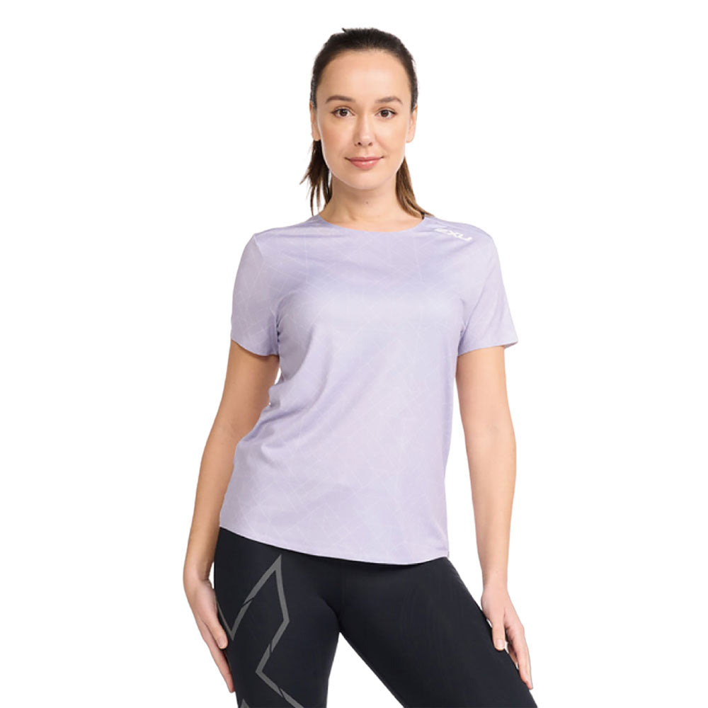 2XU Light Speed Tee Lavender White Reflective Womens