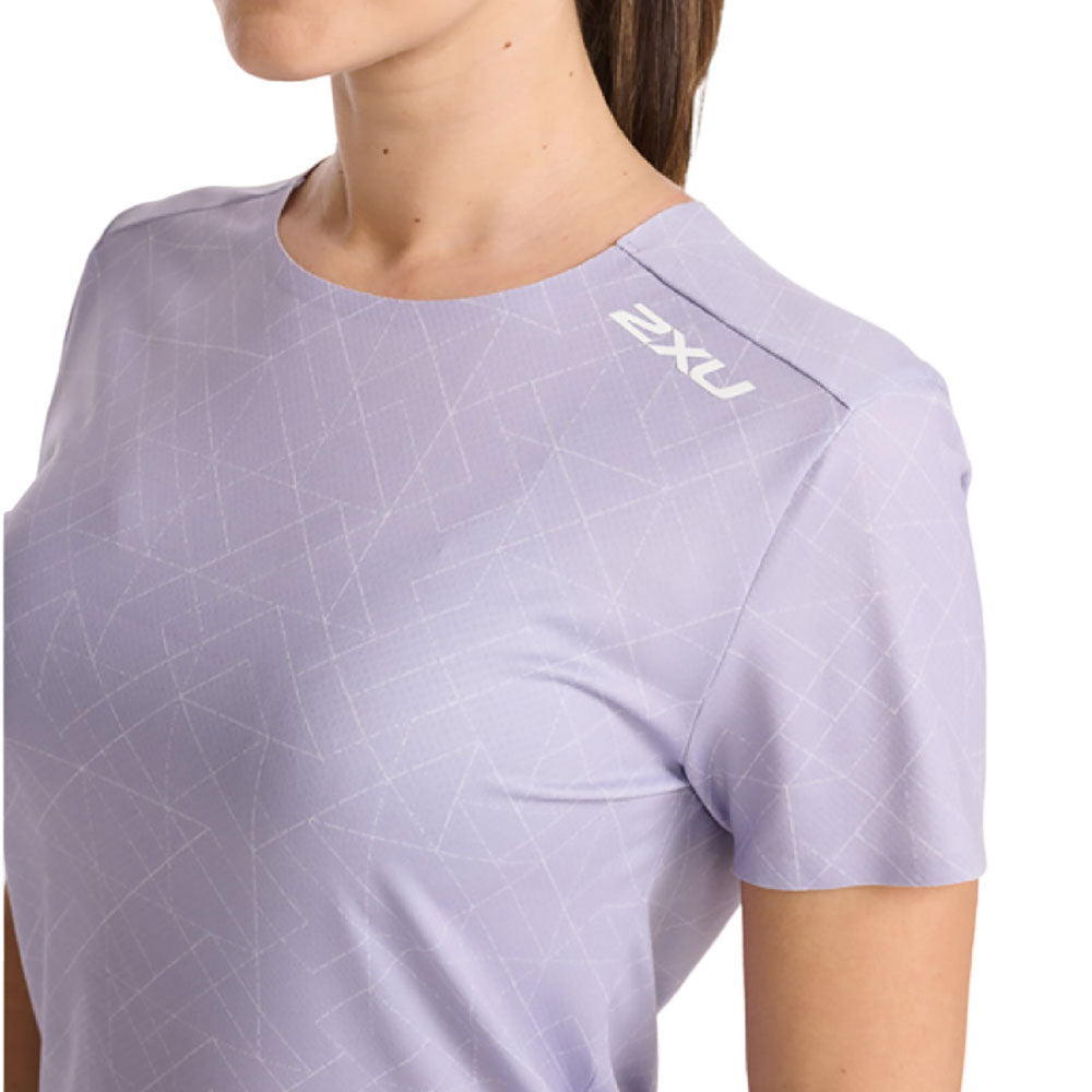 2XU Light Speed Tee Lavender White Reflective Womens